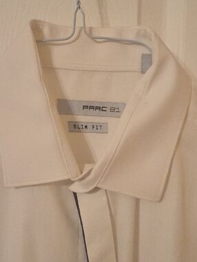 PARC 81 Slim Fit Cream Button-Up Shirt